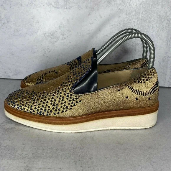 Free People Snake Eyes Loafe Gold Platform Shoe Women's Size 36 fits Sz … - Picture 7 of 14